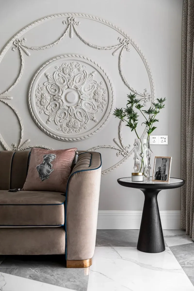 石膏灯盘上墙,这个家美的不像话 花漾美作