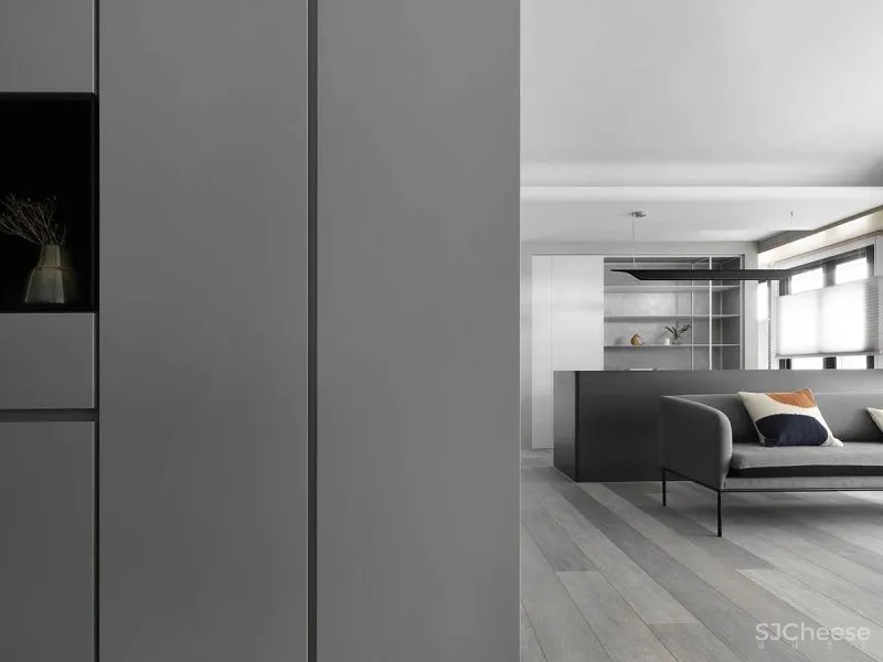 99㎡一家四口的家,灰感轻奢,优雅极致