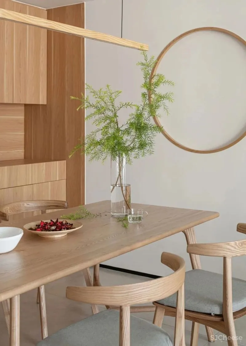 130㎡“重脑力工作者”的家:原木 留白,下班后彻底放空!