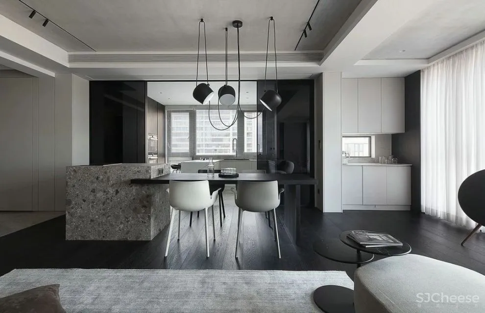 215m² 简约平层,诠释当代静美气质