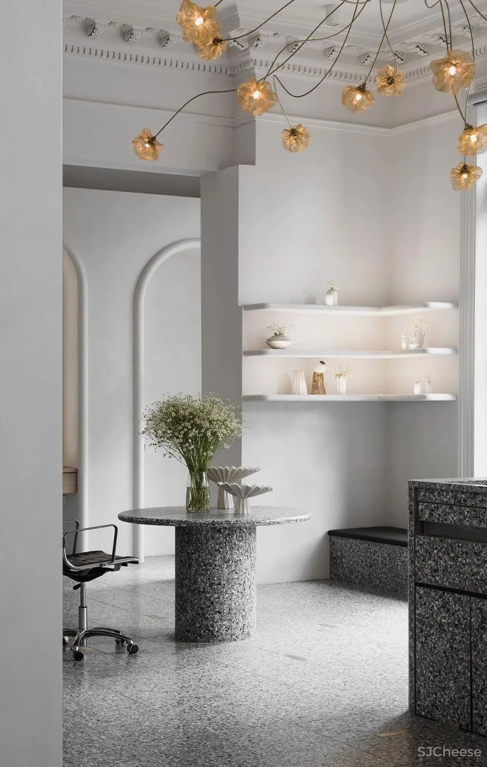 古典优雅和当代极简主义的美发沙龙,墨尔本