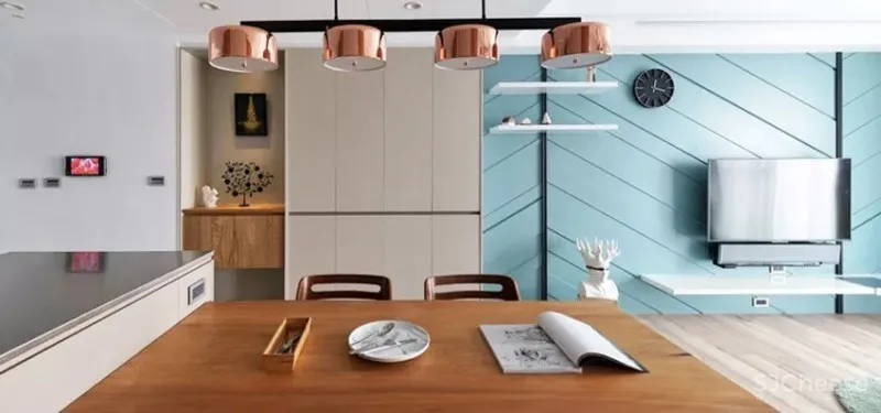 湖水蓝的生活空间!现代风亲子公寓