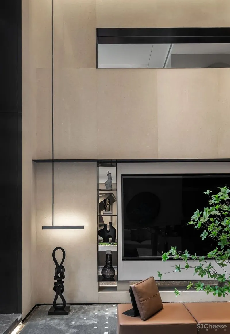 研质共设 430㎡ 气质大宅,北方和煦的下沉庭院