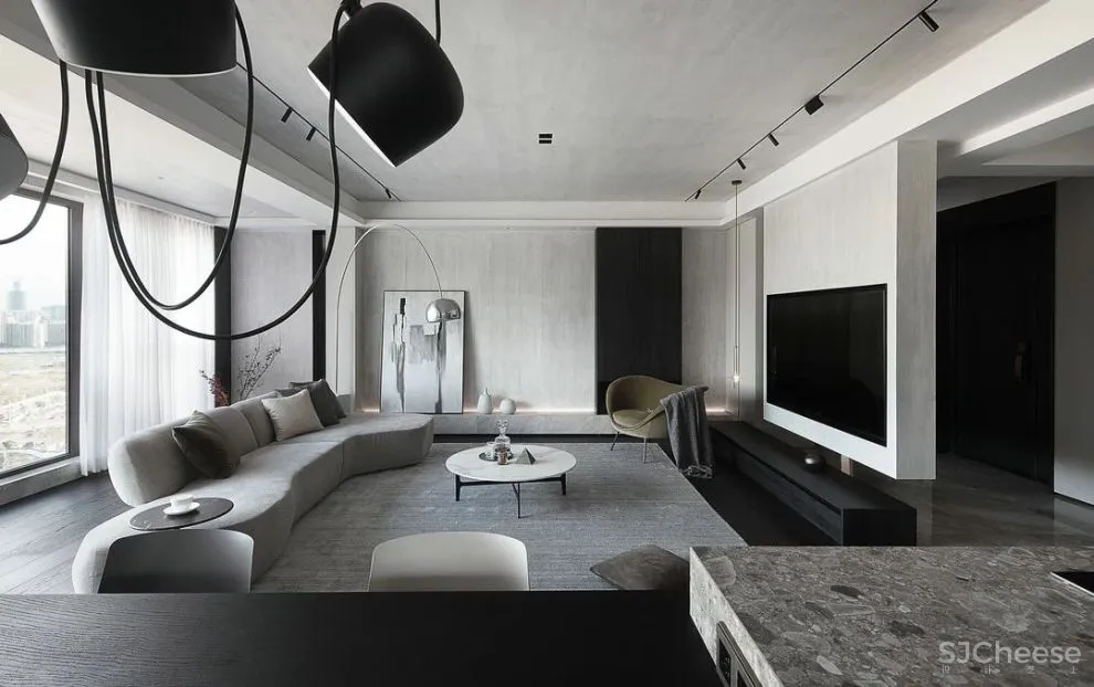 215m² 简约平层,诠释当代静美气质