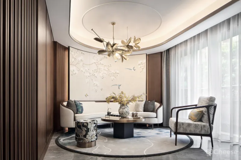 创域新作:1000㎡中式大宅,移步换景,雅韵清风!