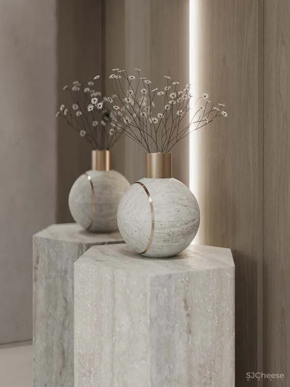 80㎡ 两室一厅，大理石、黄铜、原木这么搭更有轻奢范儿！