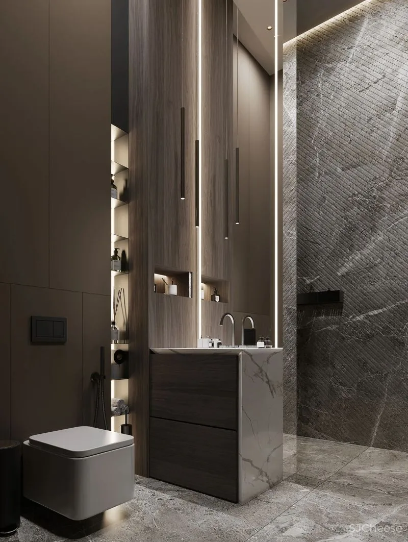 305㎡顶层公寓,用原木打造轻奢质感!