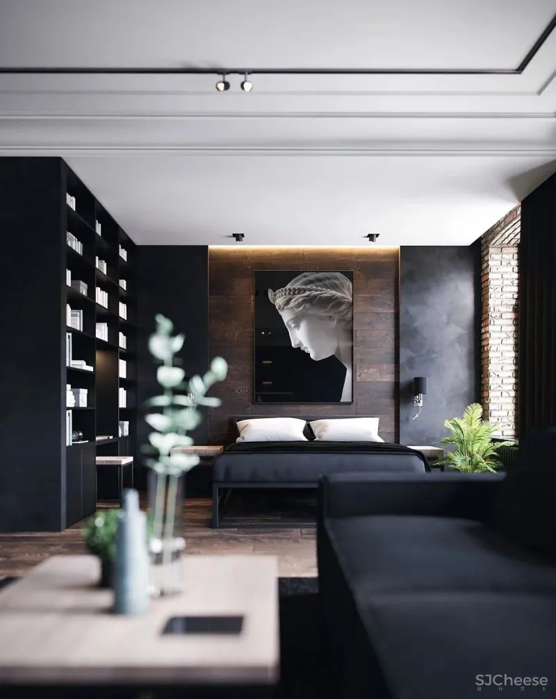 小户型工业风住宅,这个材质太有质感了!