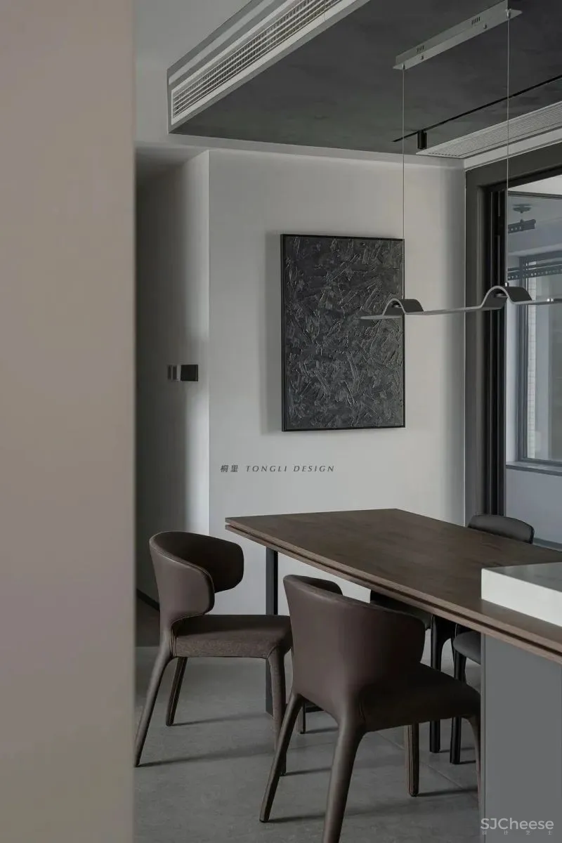 简约黑白灰,LDK一体化设计,含小花园的轻工业之家 桐里空间设计