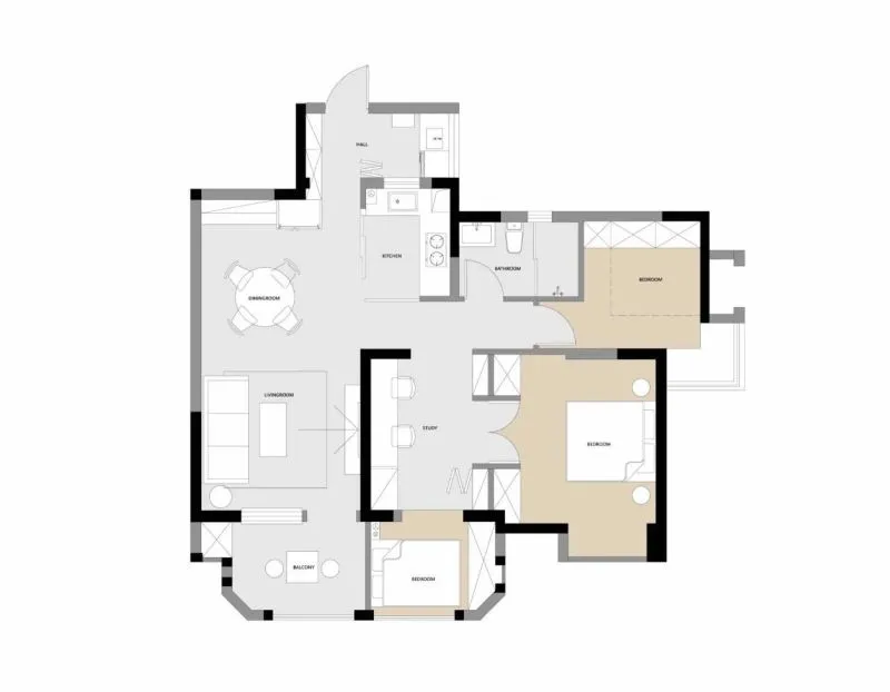 不是所有的原木风都叫MUJI,这个104㎡更耐看