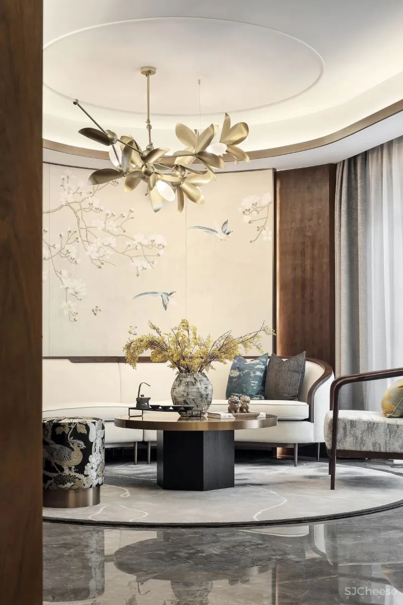 创域新作:1000㎡中式大宅,移步换景,雅韵清风!