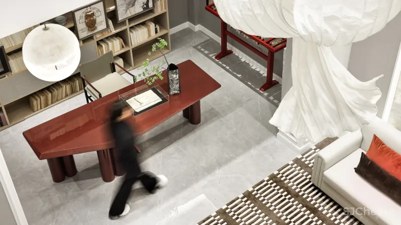 东方韵味混搭法式浪漫,羽果设计用艺术美学演绎 388㎡ 墅居