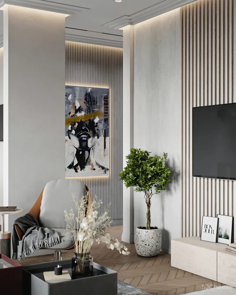 87㎡ 一室户,隐藏式灯光这样用,高级又显质感