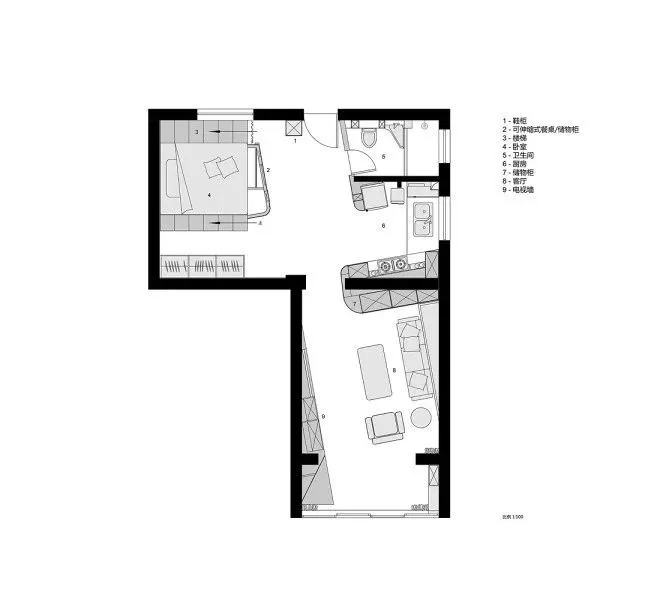 他把48㎡房子旋转了10°,实用功能应有尽有,简直是完美逆袭!