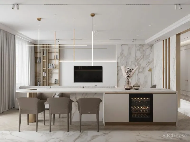 金色白色 大理石,这搭配,高级感上天了!