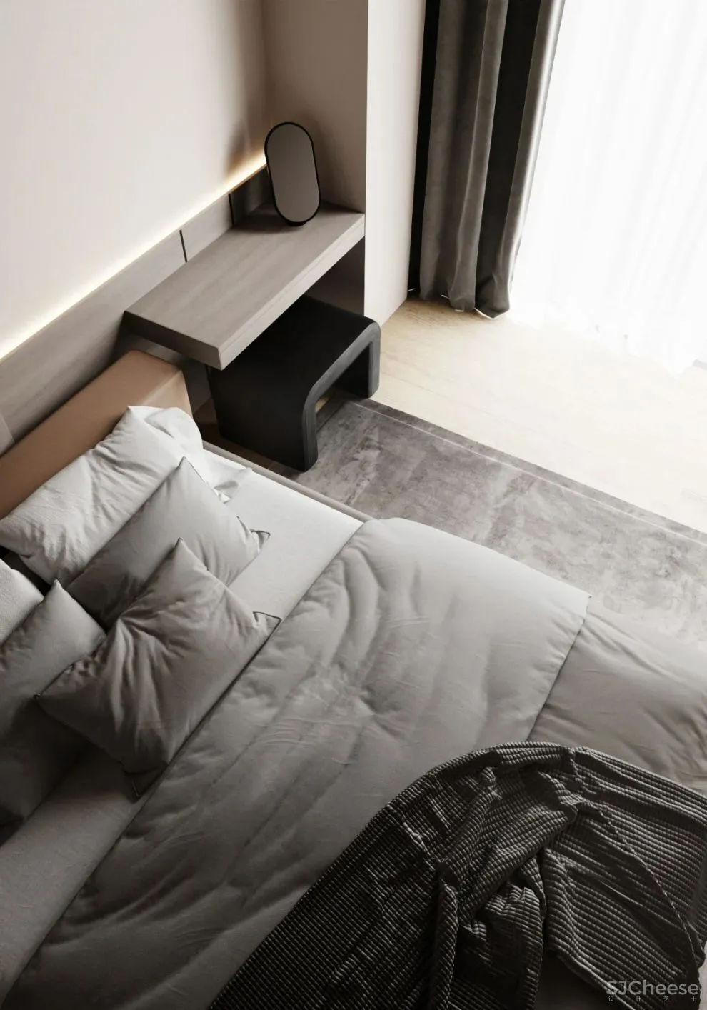 105㎡简约公寓，这么装能让厨房变「隐形」、客厅瞬间大一倍！