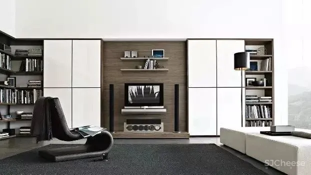 电视墙已经OUT了，现在都这么放电视！