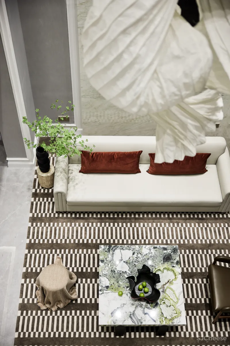 东方韵味混搭法式浪漫,羽果设计用艺术美学演绎 388㎡ 墅居