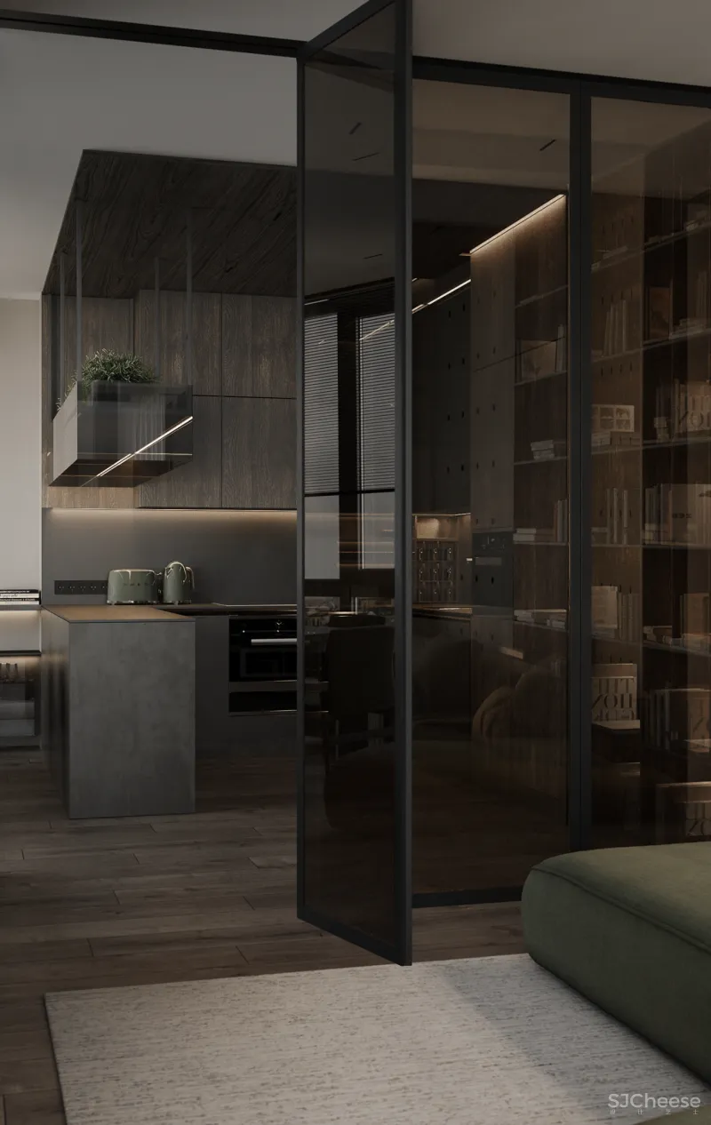 胡桃木 绿色系,实力演绎轻奢的高雅