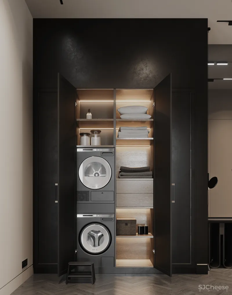 305㎡顶层公寓,用原木打造轻奢质感!