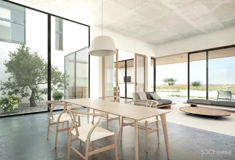 独享辽阔山景!现代简约庭院宅