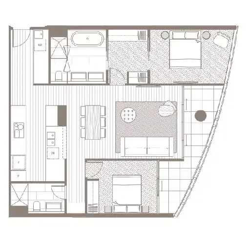 平淡无奇的公寓设计,细心布置的公区是亮点