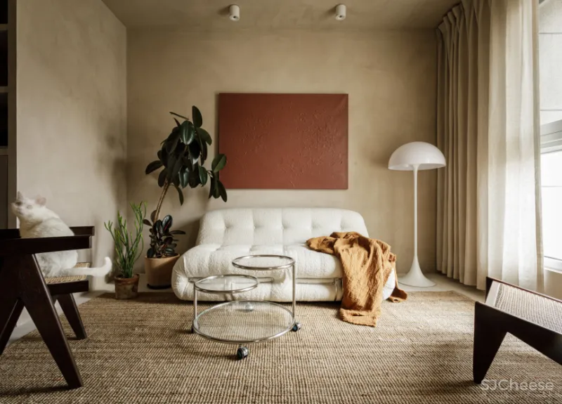 64㎡也能实现顶配侘寂风?