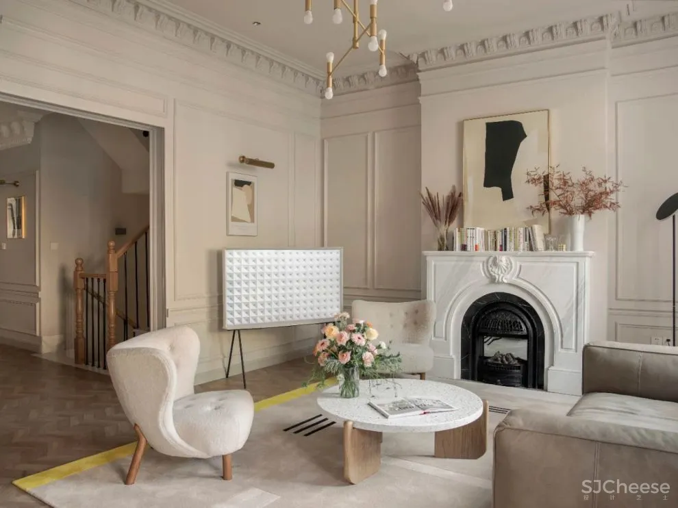 奶油白 焦糖棕，诠释优雅浪漫的法式风情｜双宝设计