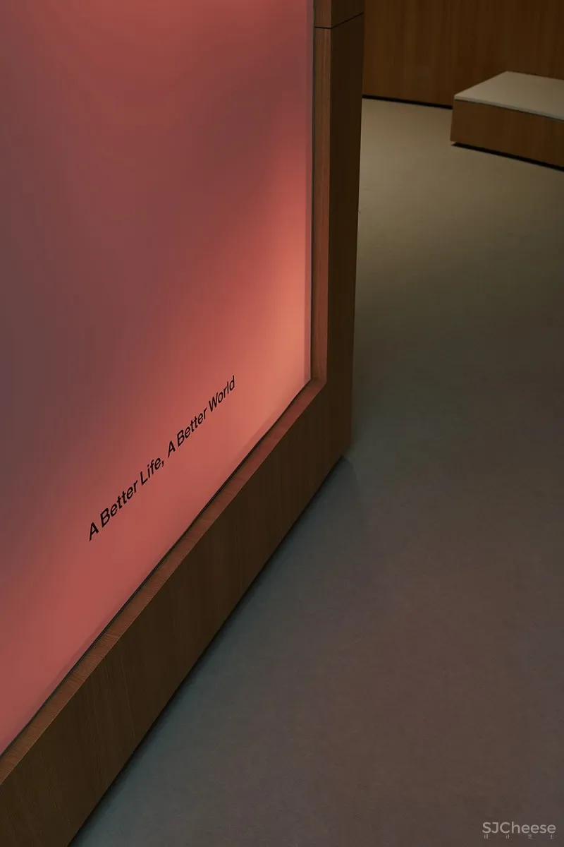 朗生案例 |「松下光空间生活馆」原木纹路中的时空变幻