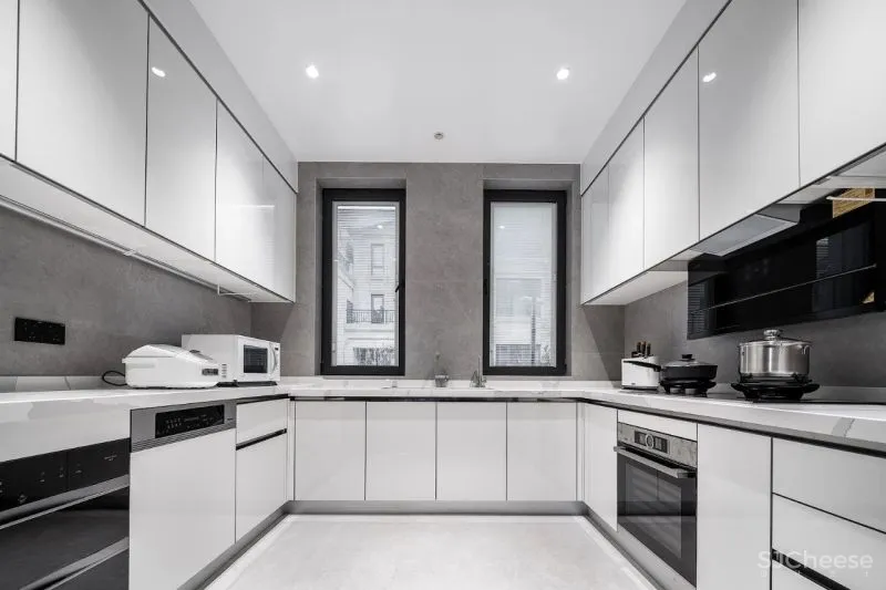 一野设计:原木、大理石、高级灰,诠释500㎡极简墅居