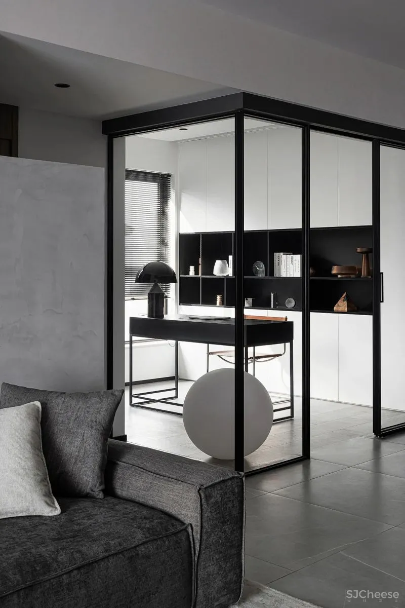 水泥漆 石纹墙板，自然肌理碰撞出不同的视觉感受 予以设计