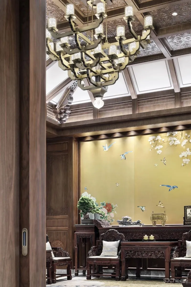 创域新作:1000㎡中式大宅,移步换景,雅韵清风!