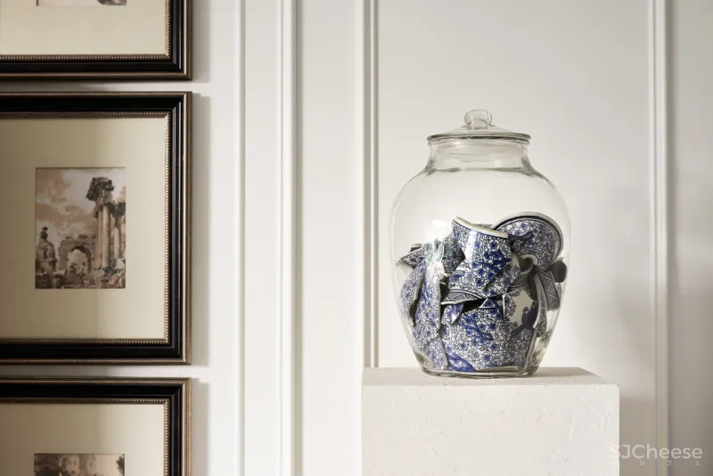 东方韵味混搭法式浪漫,羽果设计用艺术美学演绎 388㎡ 墅居