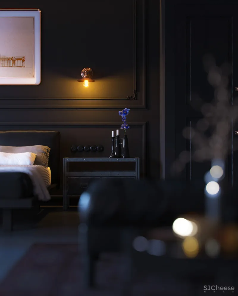 小户型工业风住宅,这个材质太有质感了!