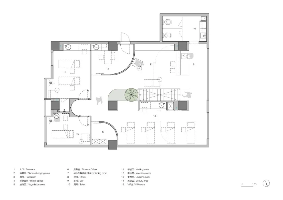 PADSTUDIO质感建筑设计 | 城市山丘-B&M美颜社