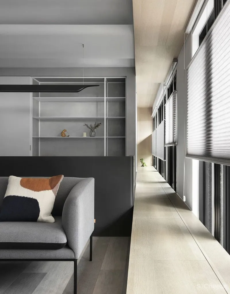 99㎡一家四口的家,灰感轻奢,优雅极致