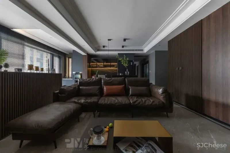 力量黑 生机绿,这个128㎡家既有蓄势的氛围,又有向上的张力! 璞予设计