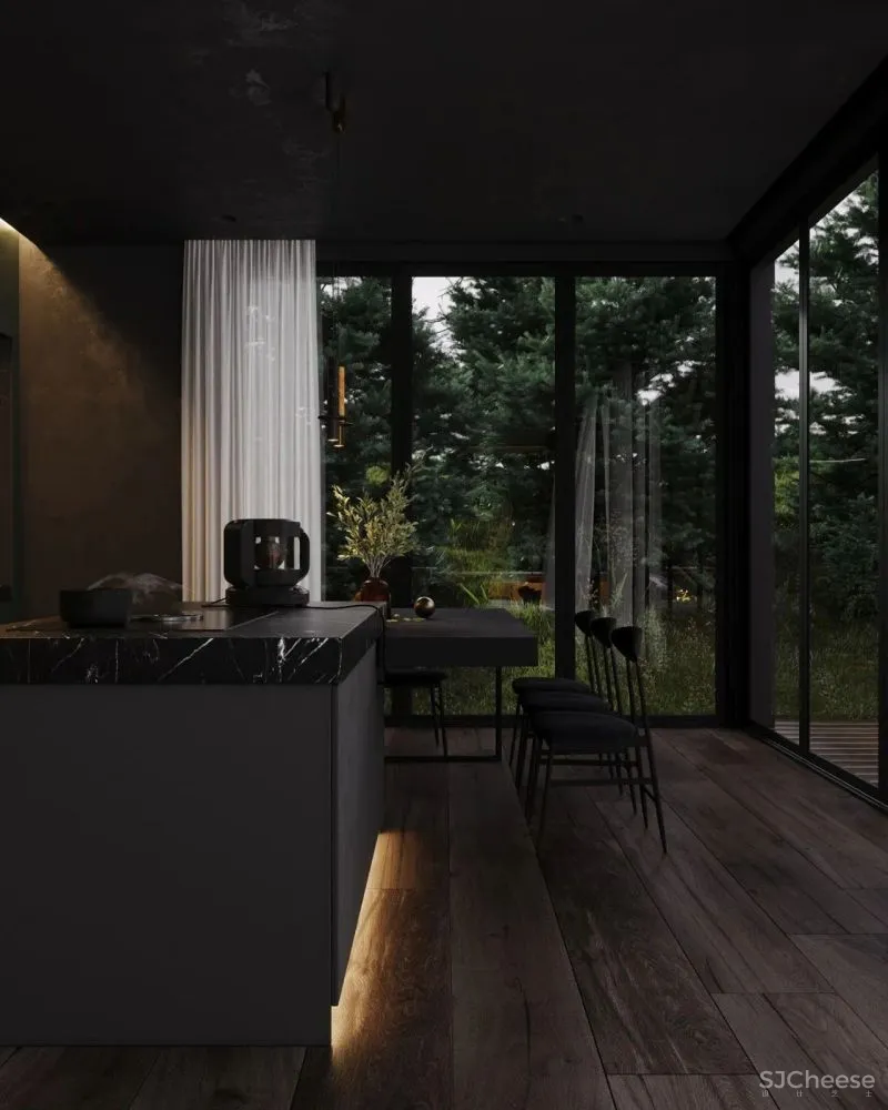 250㎡高级黑别墅,定义奢华