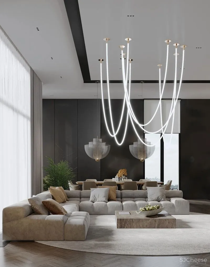 305㎡顶层公寓,用原木打造轻奢质感!