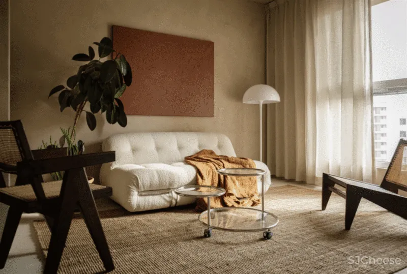 64㎡也能实现顶配侘寂风?