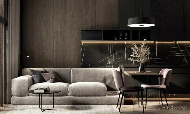 质感惊艳的53㎡小户型住宅,竟不比别墅差!