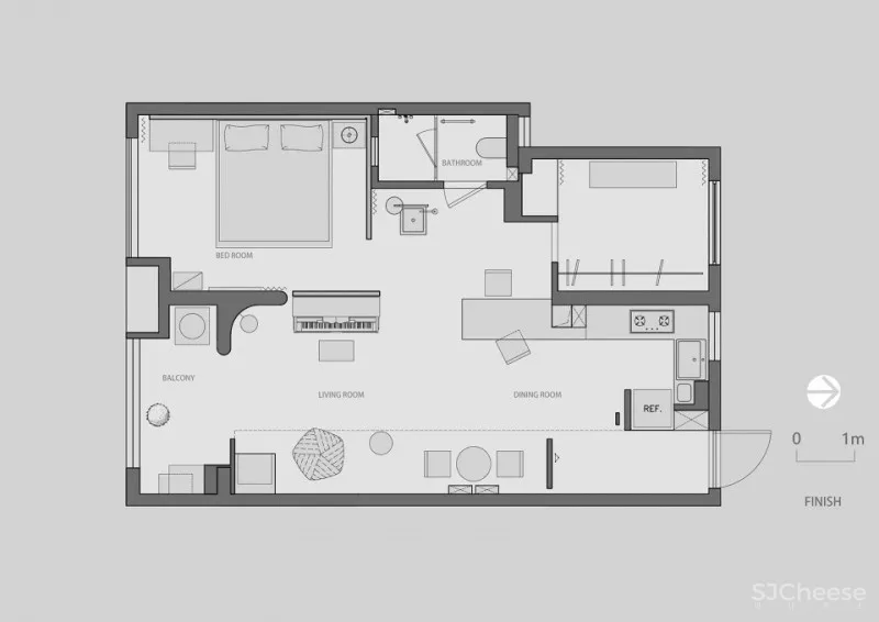 两室一厅的“美术馆”,上海 / 朴居设计研究室