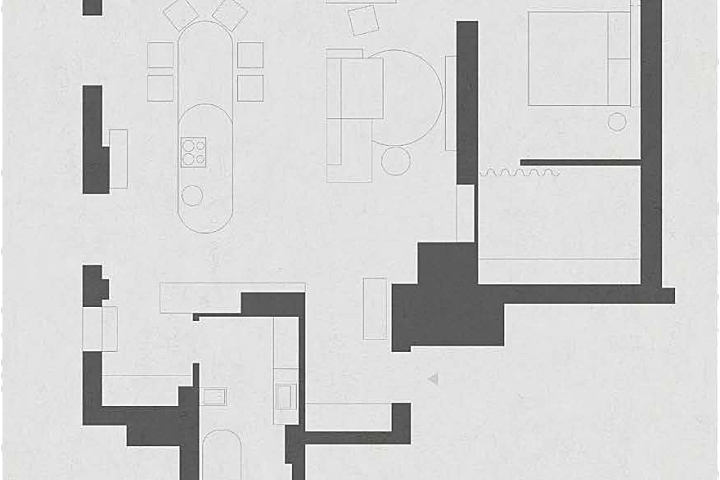82㎡ 一室一厅一卫,空间这样布局简约又灵动