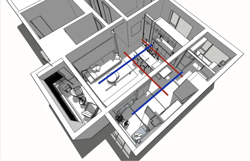 简约黑白灰,LDK一体化设计,含小花园的轻工业之家 桐里空间设计