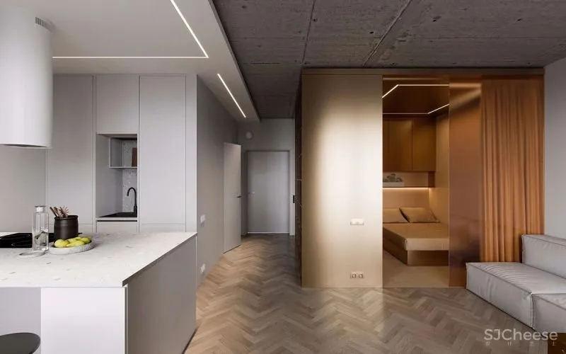 这个年轻女孩的37㎡公寓，被打造成了“首饰盒子”！