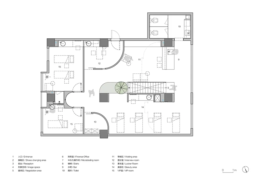 质感建筑设计 • B-M美颜社|营造山丘意境融入街区的美容空间