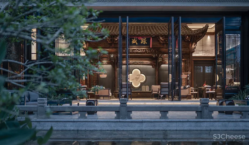 吴文粒：700㎡闲雅院落，经典中式，再现梨园风华！