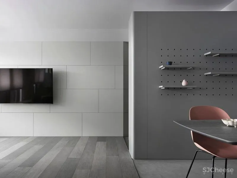 99㎡一家四口的家,灰感轻奢,优雅极致