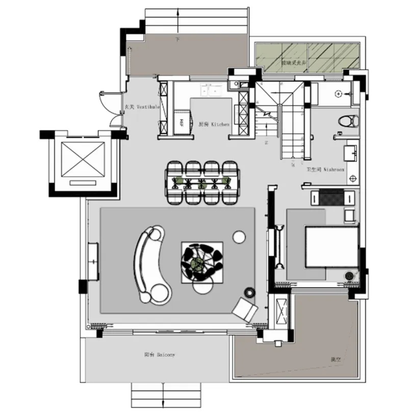 东方韵味混搭法式浪漫,羽果设计用艺术美学演绎 388㎡ 墅居