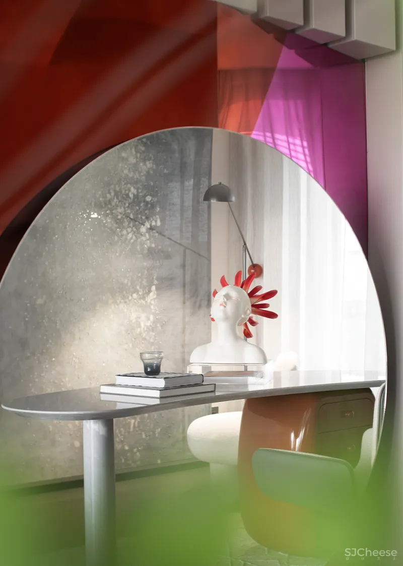 九度设计 165㎡简约大平层,撞色经典蓝,时髦又高级!